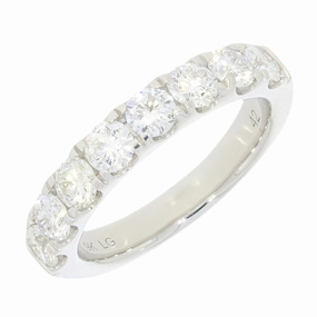 9ct White Gold 1.52cts Lab-Created Diamond Brilliant Cut Half Eternity Ring