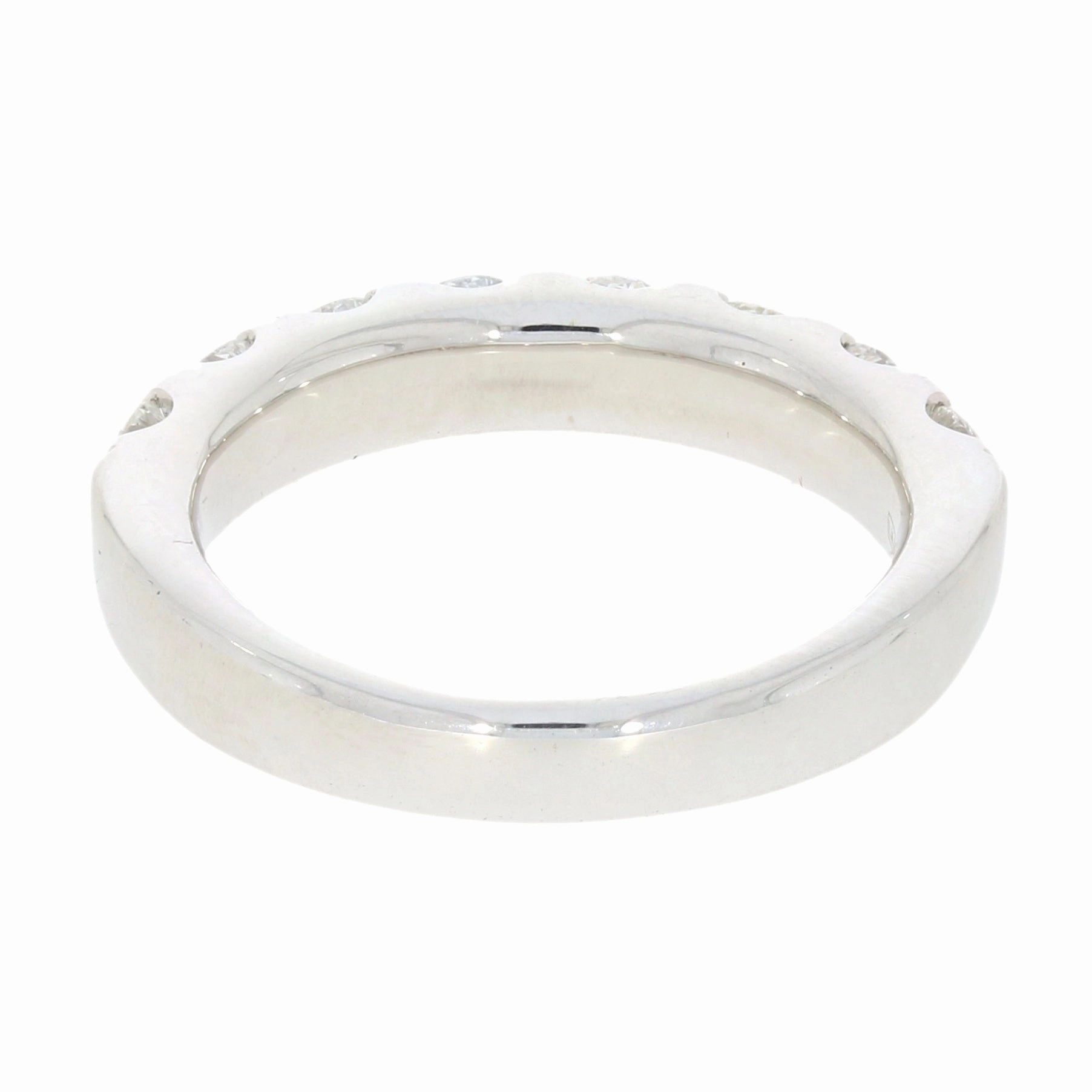 9ct White Gold 1.52cts Lab-Created Diamond Brilliant Cut Half Eternity Ring