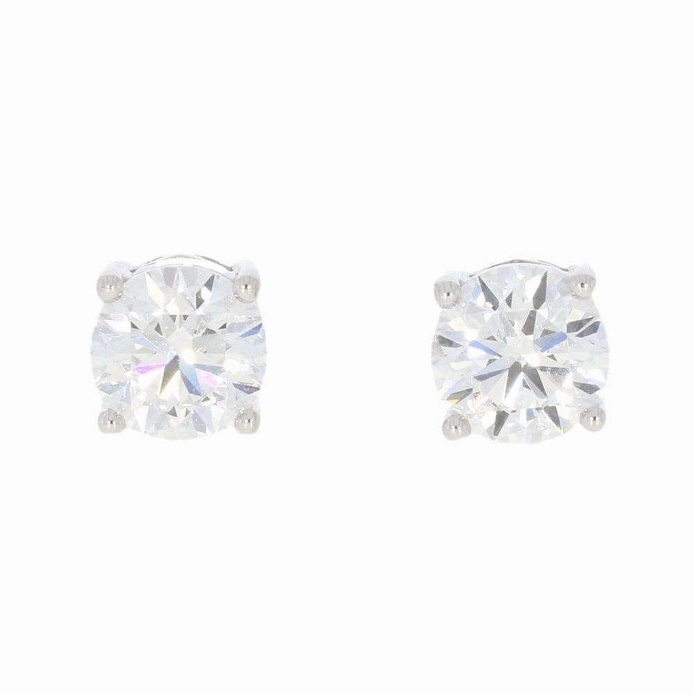 9ct White Gold 2.00cts Lab Grown Diamonds Solitaire Stud Earrings