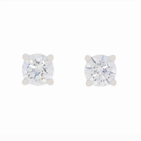 9ct White Gold 2.10cts Lab Grown Brilliant Cut Diamond Stud Earrings