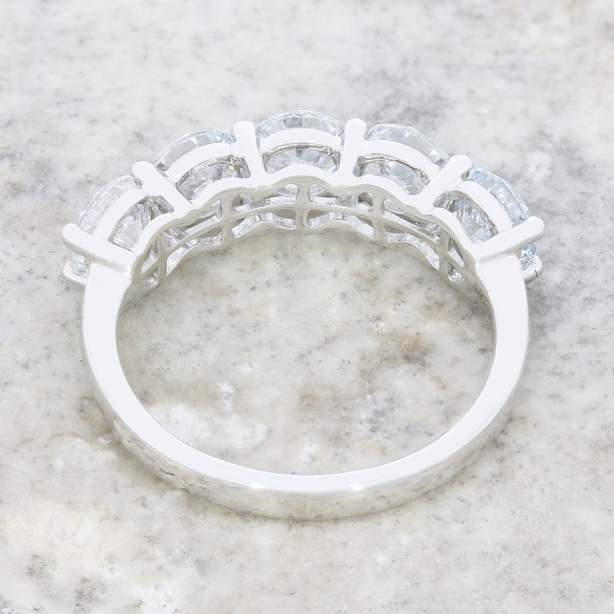 9ct White Gold 3.20cts Lab Grown Diamond Half Eternity Ring