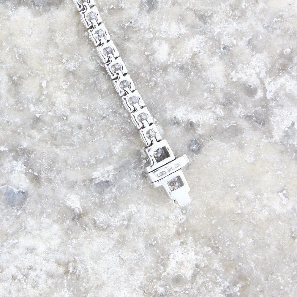 9ct White Gold 4.00cts Lab Grown Diamond Tennis Bracelet