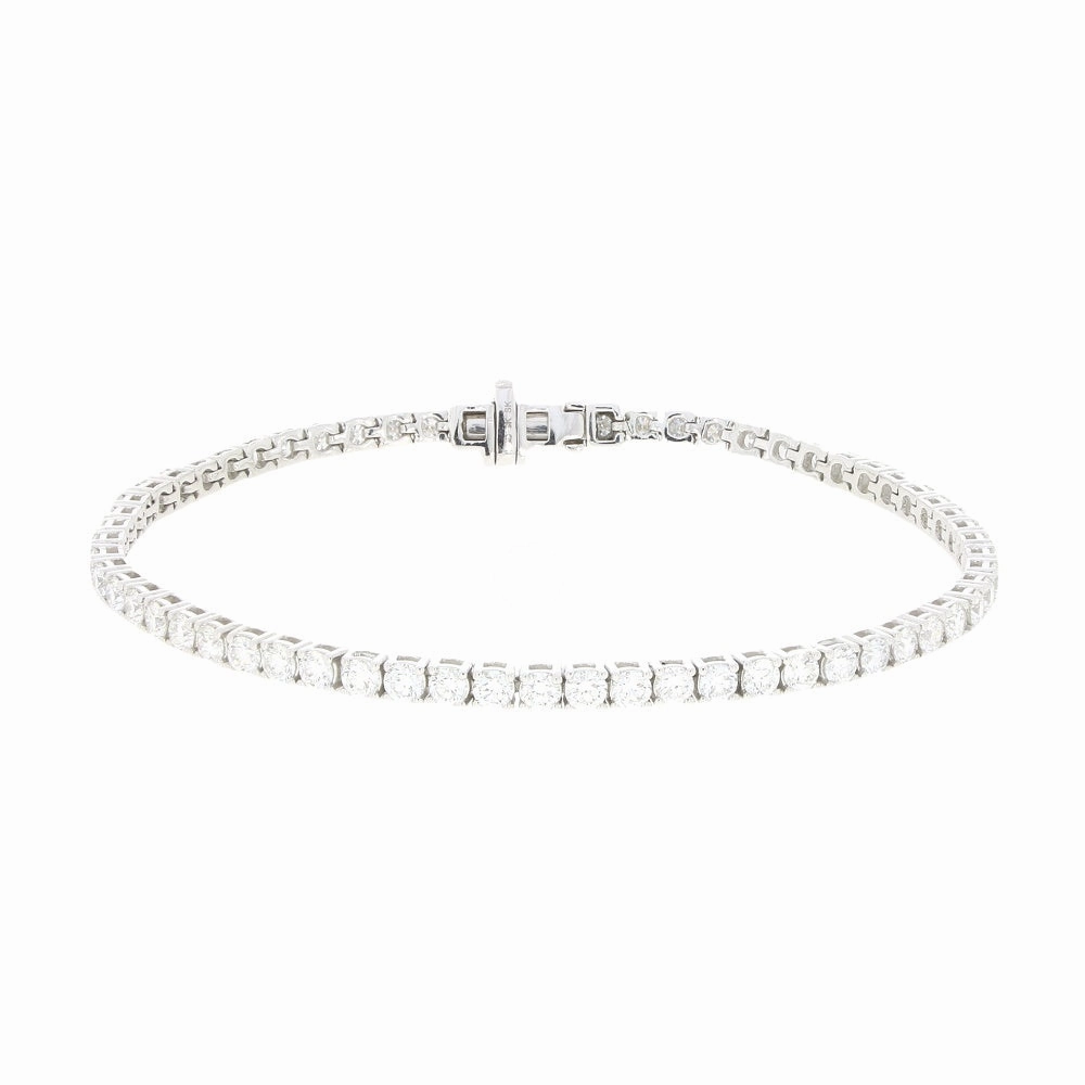 9ct White Gold 4.00cts Lab Grown Diamond Tennis Bracelet