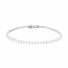 9ct White Gold 4.00cts Lab Grown Diamond Tennis Bracelet