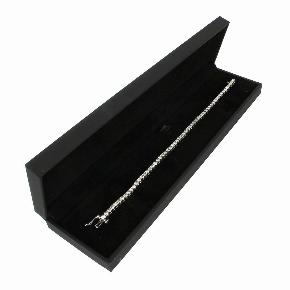 9ct White Gold 5.00cts Brilliant Cut Diamond Line Tennis Bracelet