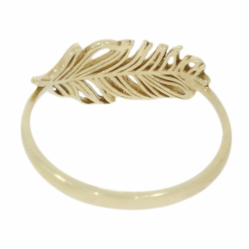 9ct Yellow and White Gold Feather Ring