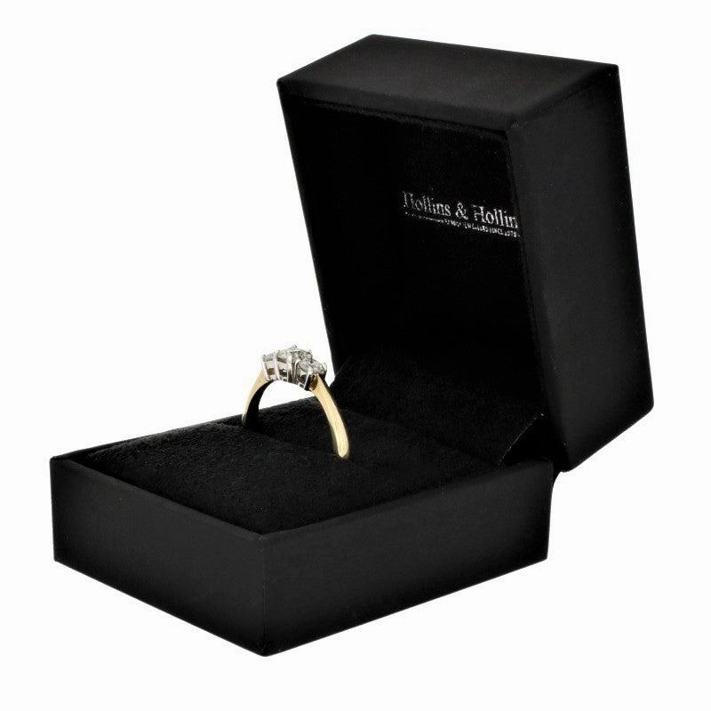9ct Yellow Gold 0.56ct Diamond Graduated Trilogy Ring