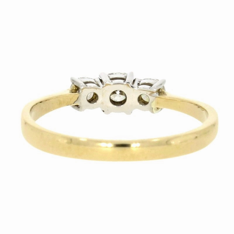 9ct Yellow Gold 0.56ct Diamond Graduated Trilogy Ring