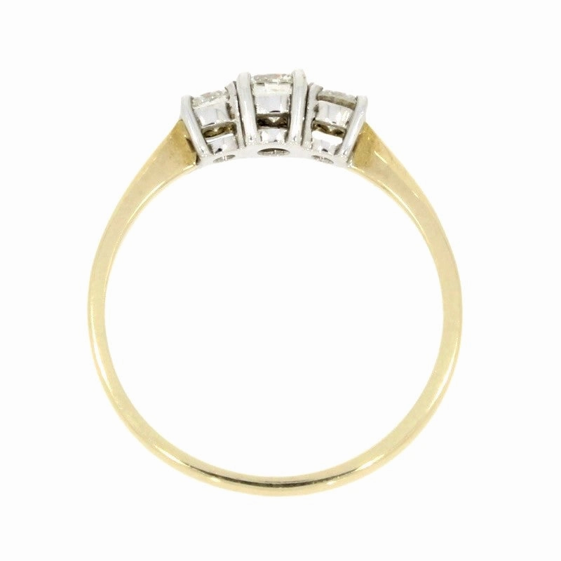 9ct Yellow Gold 0.56ct Diamond Graduated Trilogy Ring