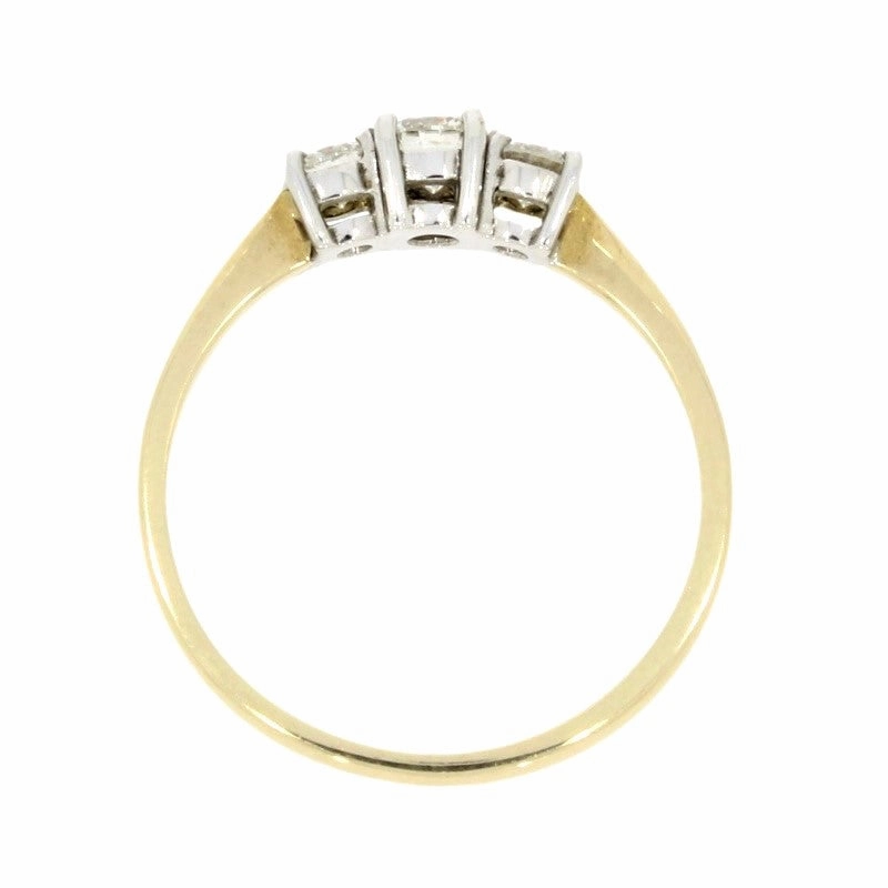 9ct Yellow Gold 0.56ct Diamond Graduated Trilogy Ring