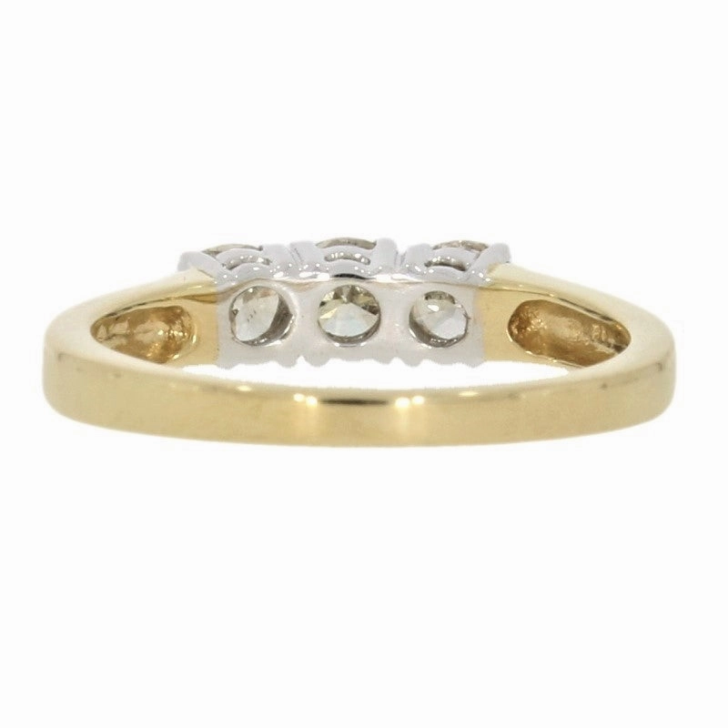 9ct Yellow Gold 0.72ct Diamond Trilogy Ring