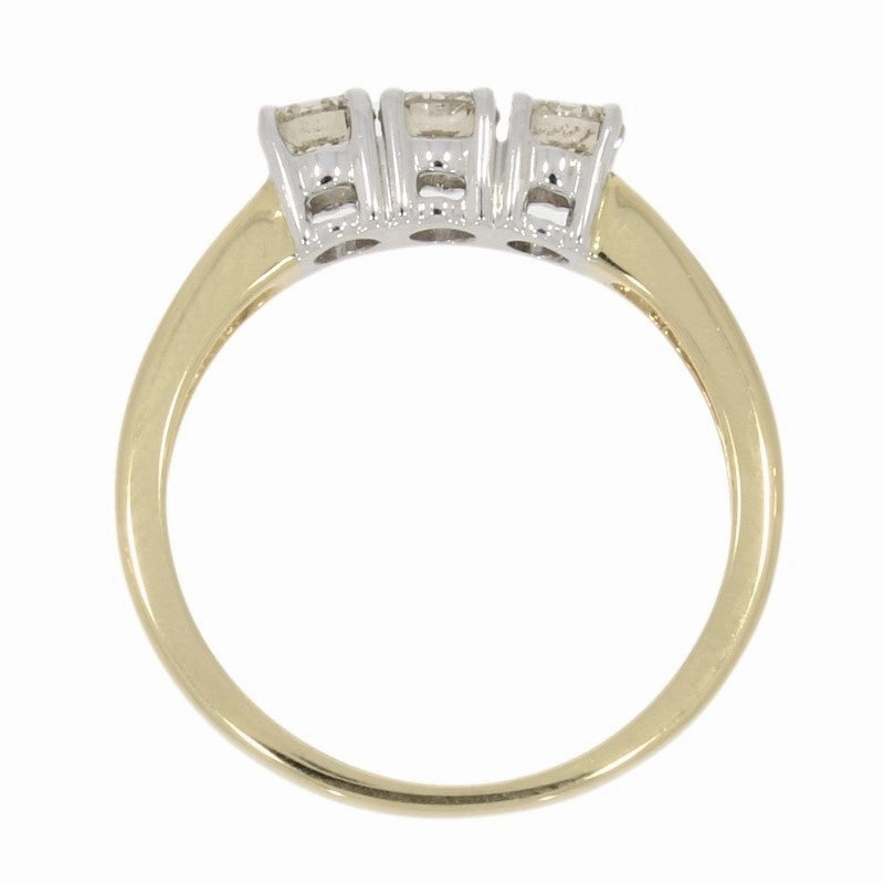 9ct Yellow Gold 0.72ct Diamond Trilogy Ring