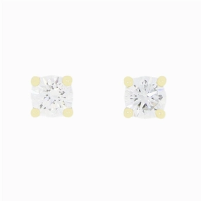 9ct Yellow Gold 0.76cts Lab Grown Brilliant Cut Diamond Stud Earrings