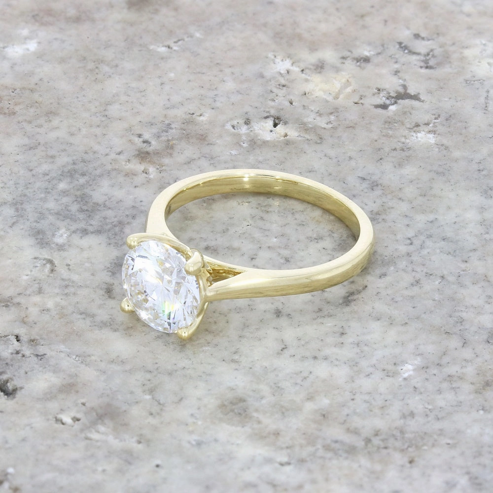 9ct Yellow Gold 1.99ct Brilliant Cut Lab Grown Diamond Solitaire Ring E SI1