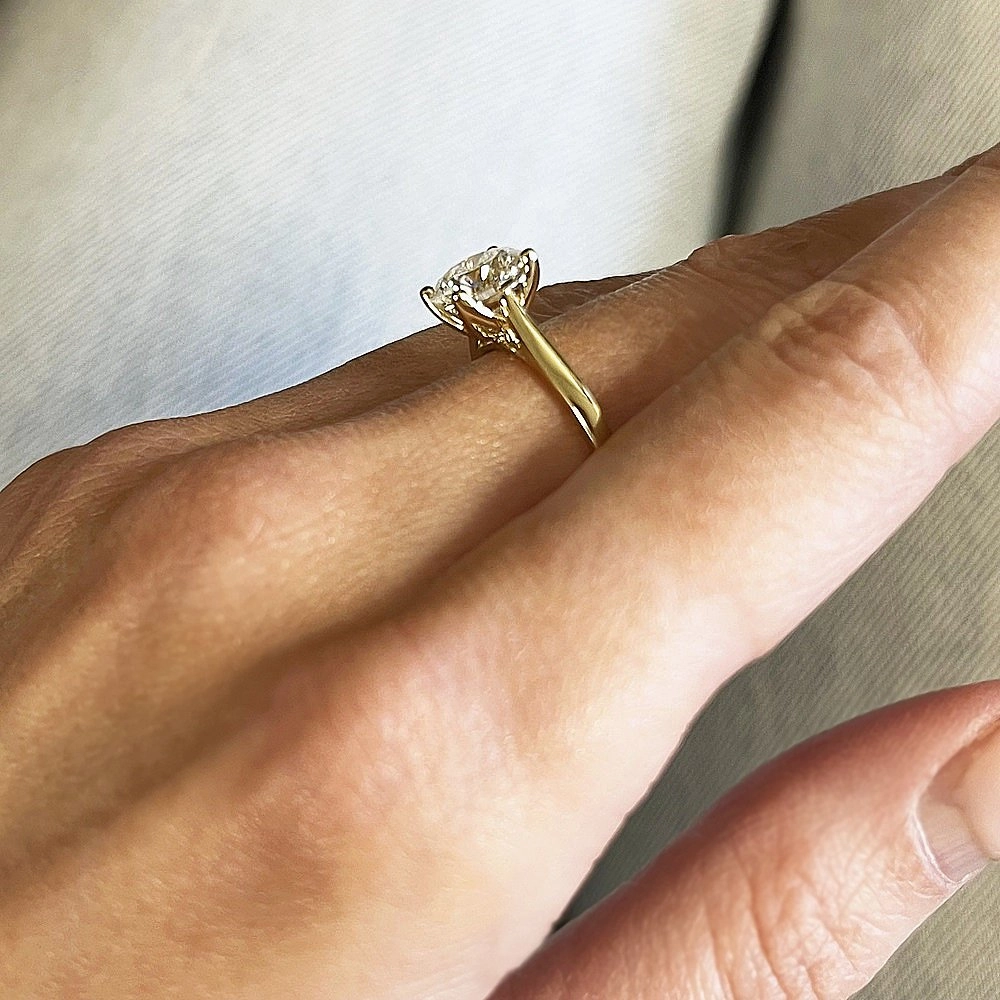 9ct Yellow Gold 1.99ct Brilliant Cut Lab Grown Diamond Solitaire Ring E SI1