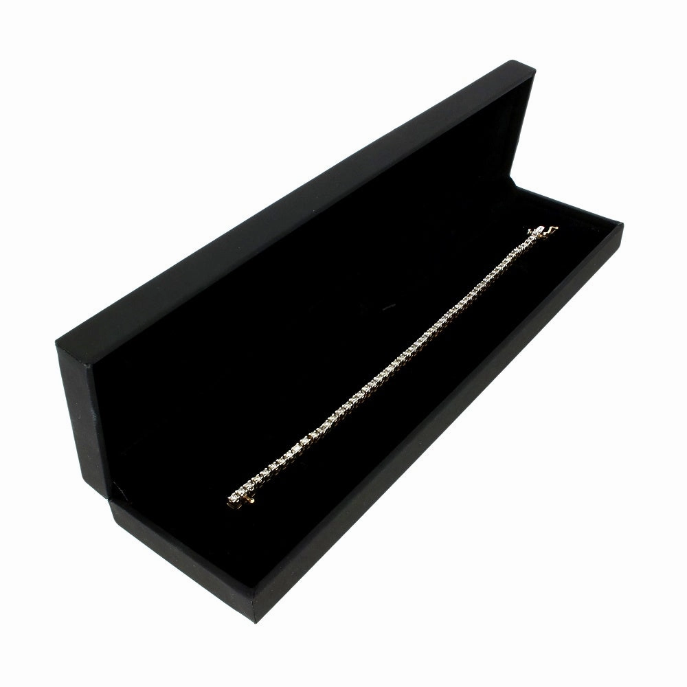 9ct Yellow Gold 2.00cts Diamond Line Tennis Bracelet