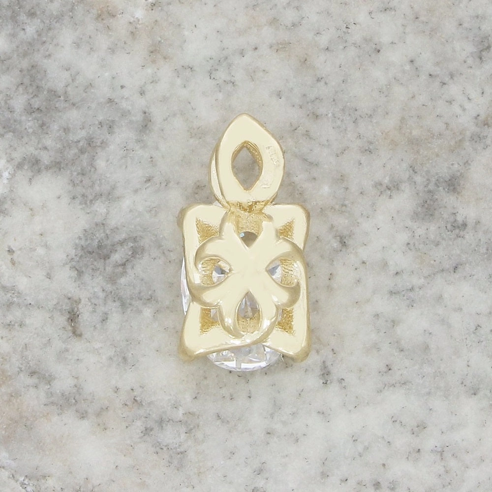9ct Yellow Gold 2.02cts Oval Cut Lab Grown Diamond Pendant