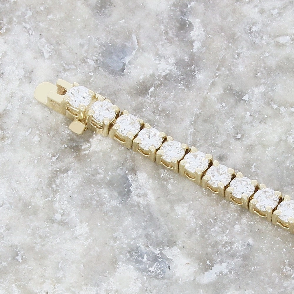 9ct Yellow Gold 3.04cts Lab Grown Diamond Tennis Bracelet