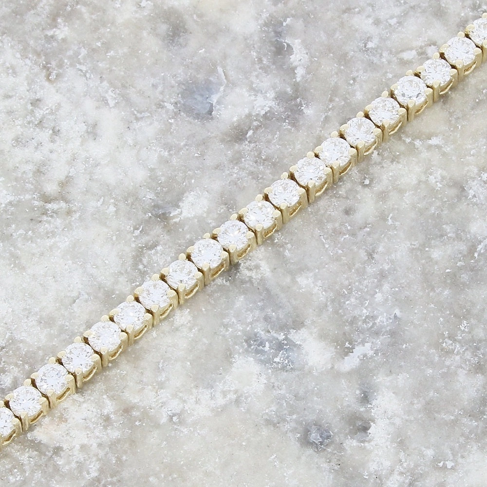 9ct Yellow Gold 3.04cts Lab Grown Diamond Tennis Bracelet