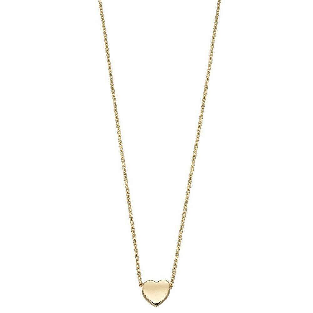 9ct Yellow Gold Heart Necklace GN309