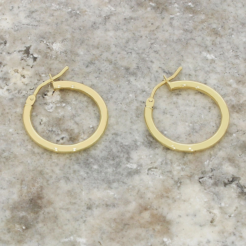 9ct Yellow Gold Hoop Earrings