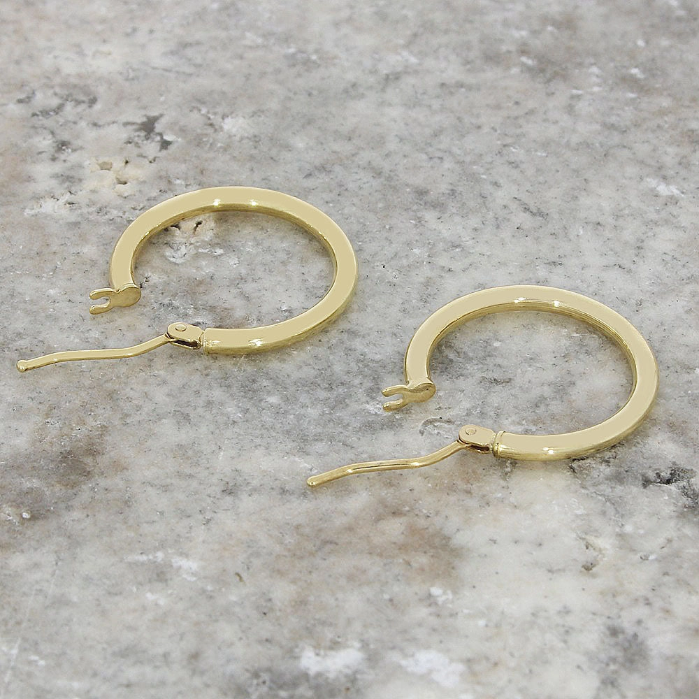 9ct Yellow Gold Hoop Earrings