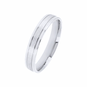 Alliance en or blanc satin??e