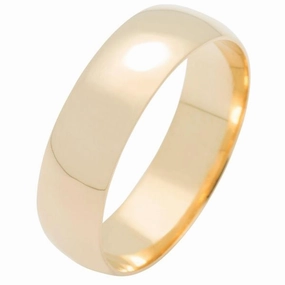 Alliance ruban bomb?? en or jaune 18 carats : largeur 6 mm