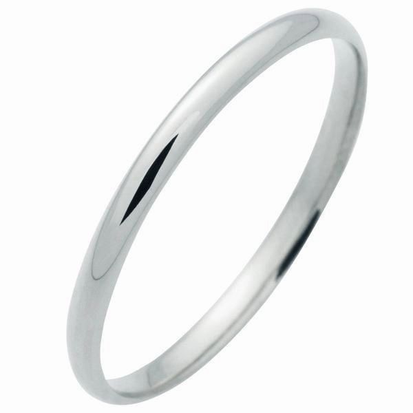 Alliance ruban bomb??e en or blanc largeur 2 mm.