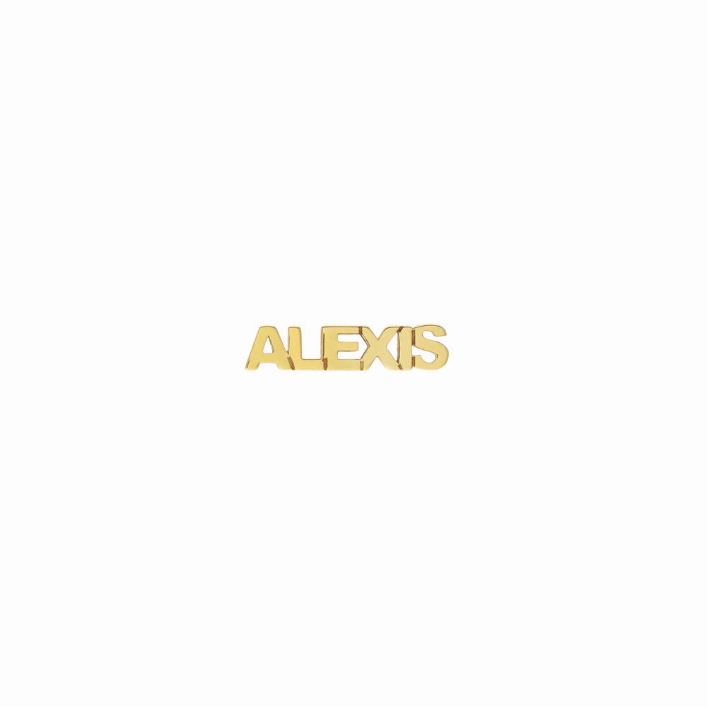 Block Nameplate Stud Earrings