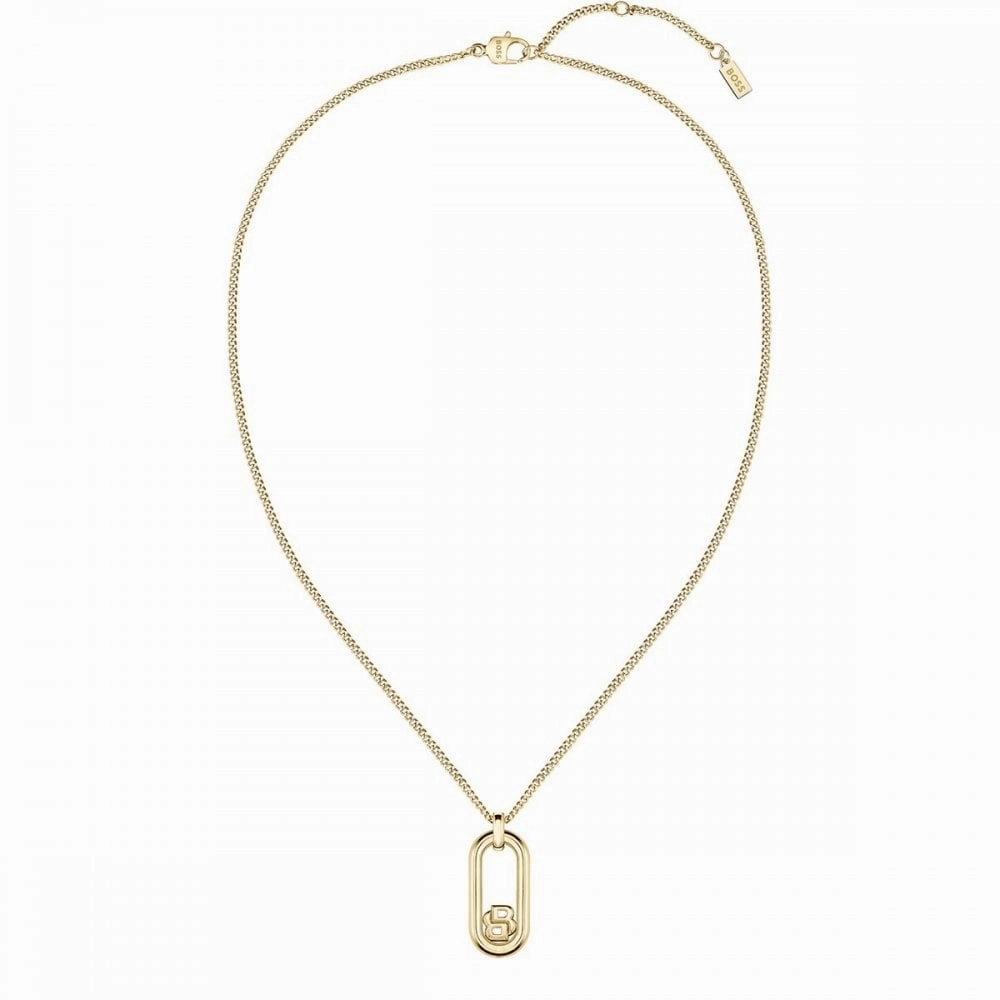 Boss Jewellery Ladies Double B Gold Plated Necklace 1580627