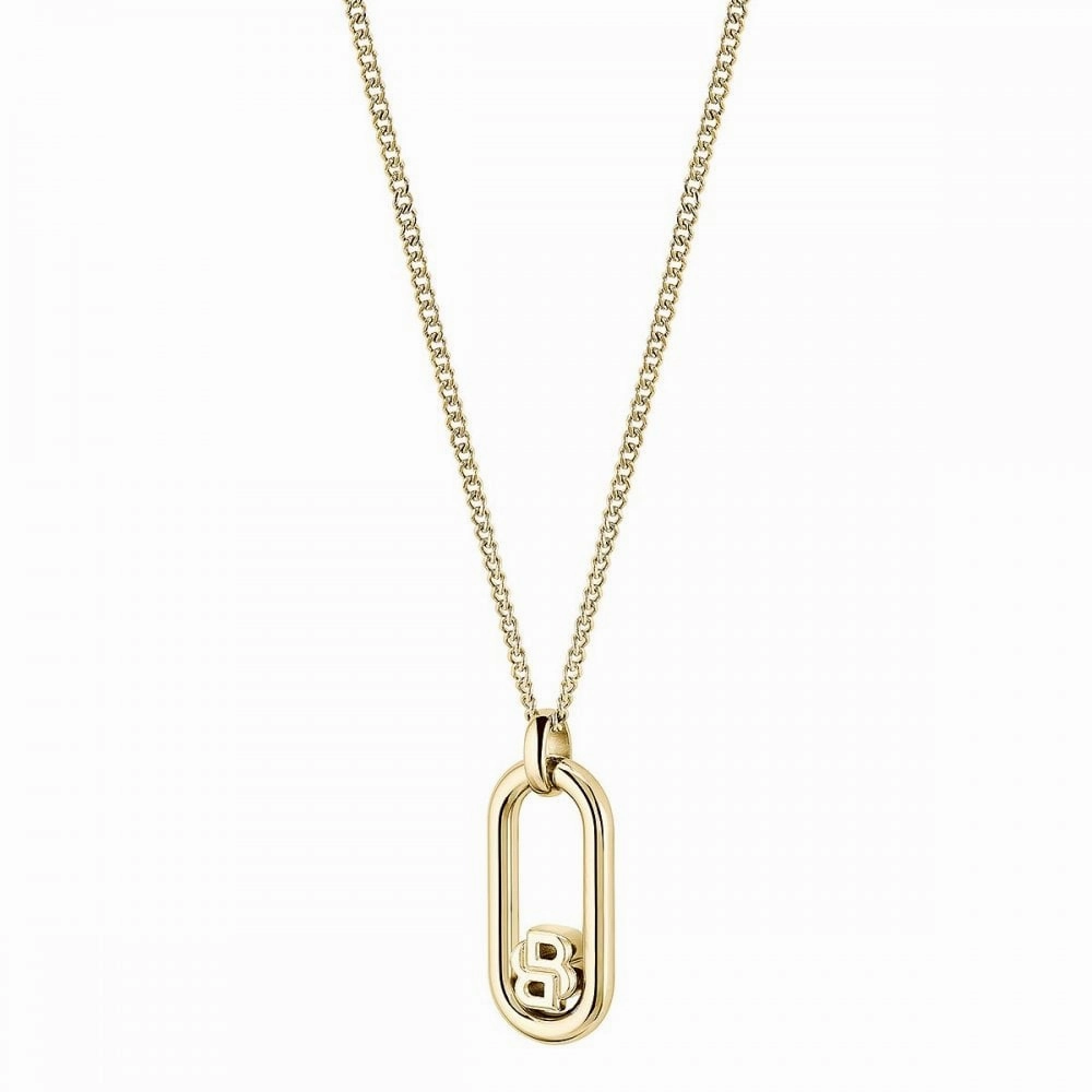 Boss Jewellery Ladies Double B Gold Plated Necklace 1580627