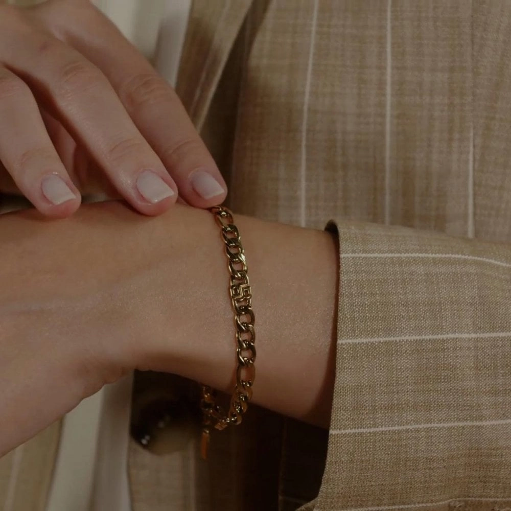 Boss Jewellery Ladies Double B Infinite Gold Plated Bracelet 1580635