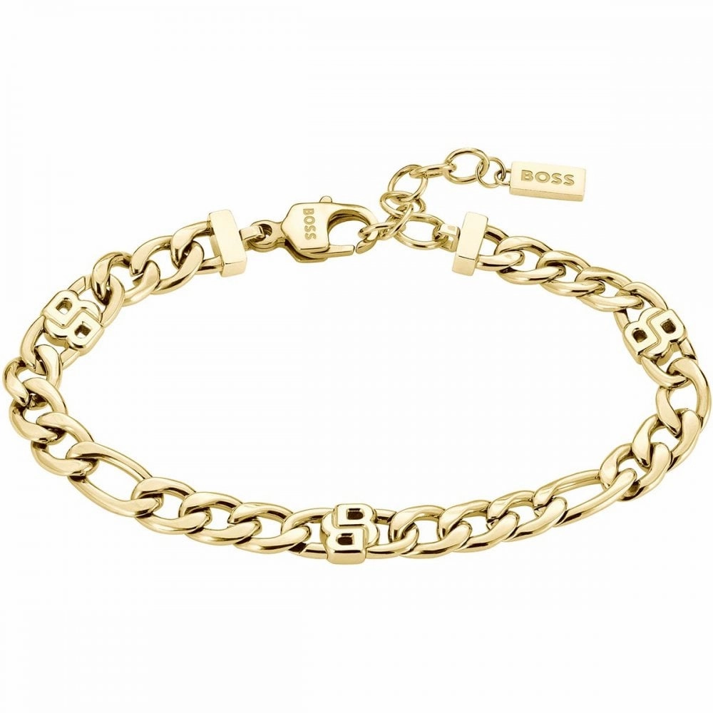 Boss Jewellery Ladies Double B Infinite Gold Plated Bracelet 1580635