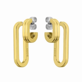 Boss Jewellery Ladies Gold Plated Drop Earrings 1580325
