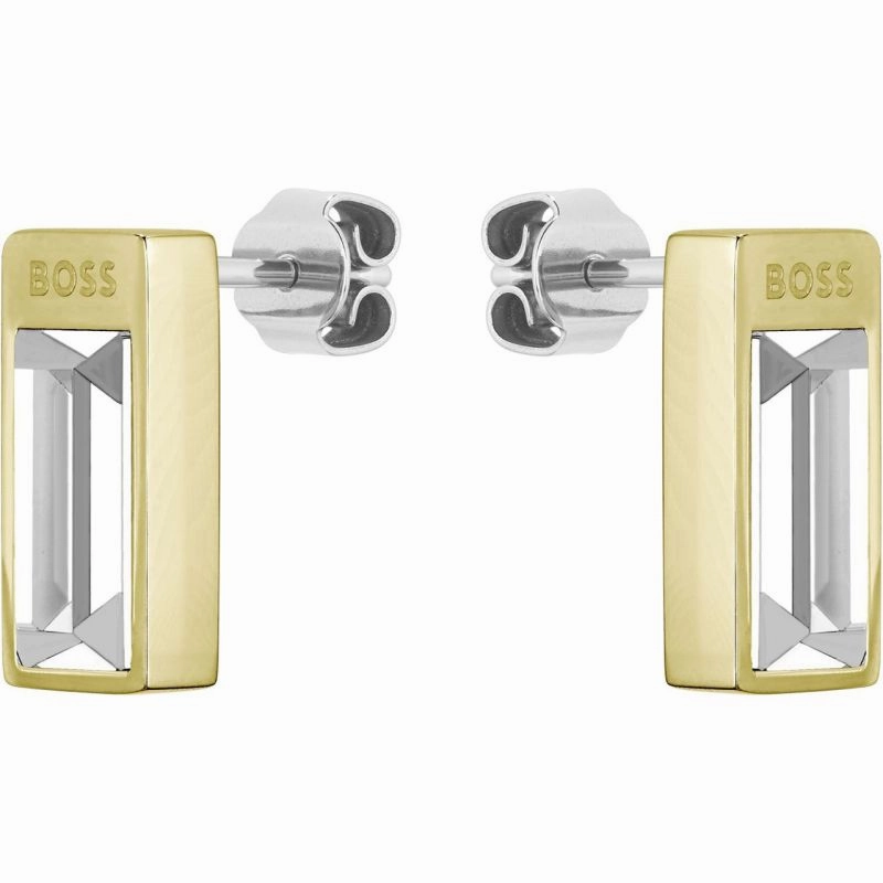 Boss Jewellery Ladies Gold Plated Stud Earrings 1580413
