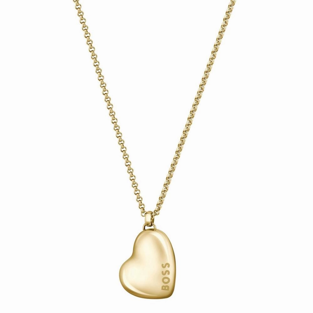 Boss Jewellery Ladies Honey Heart Gold Plated Necklace 1580574