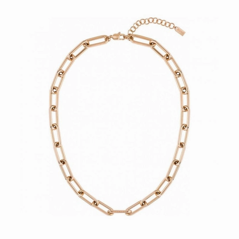 Boss Jewellery Ladies Rose Gold Plated Link Necklace 1580200