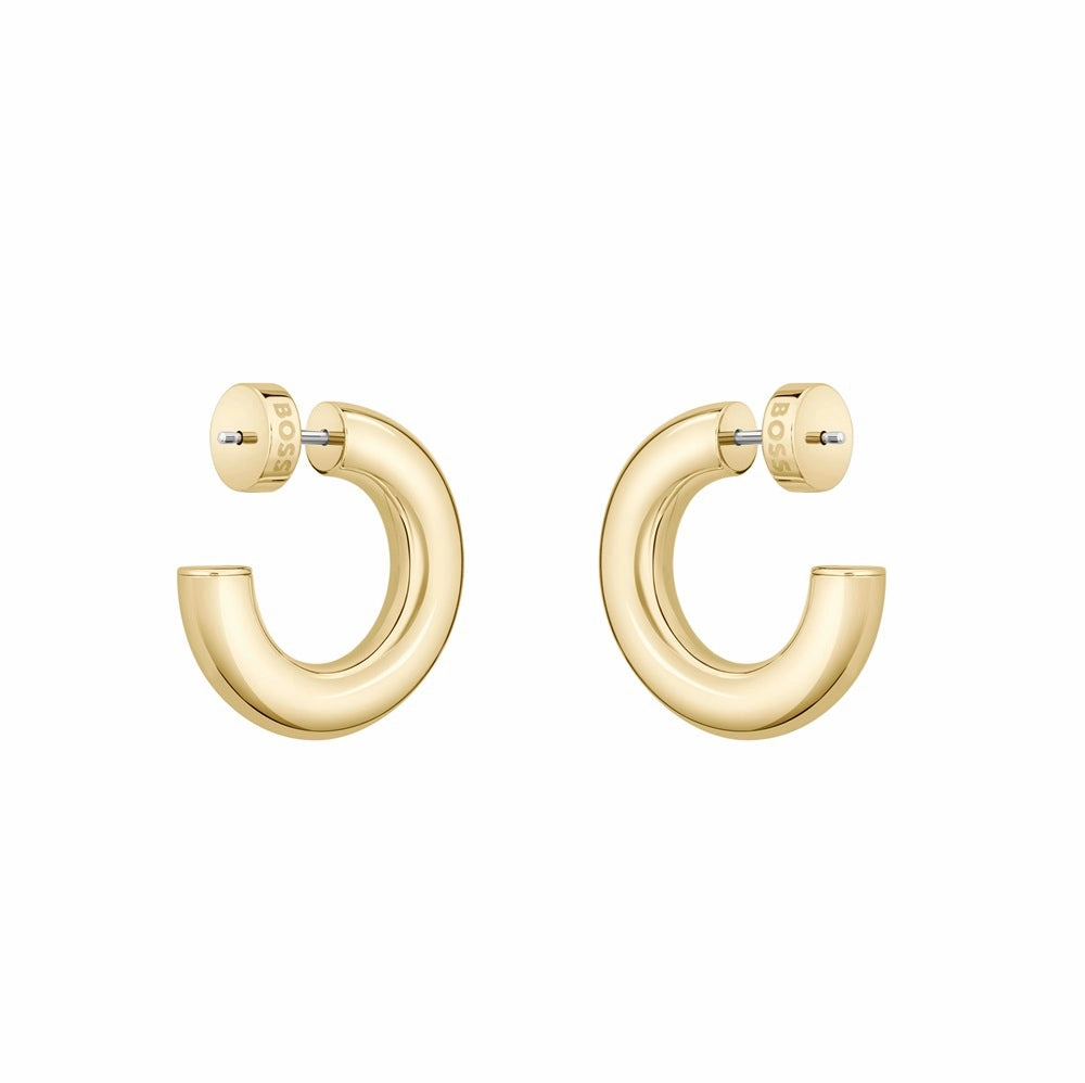 Boss Jewellery Live Gold Plated Ladies Hoop Earrings 1580690