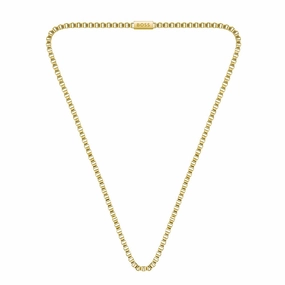 Boss Jewellery Mens Gold Plated Stainless Steel Chain 1580291