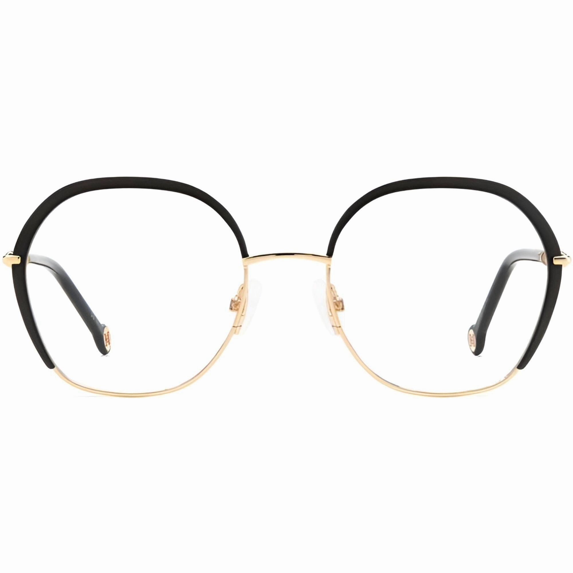 Carolina Herrera Women's Eyeglasses - Black Gold Metal Frame Demo Lens | HER 0099 02M2