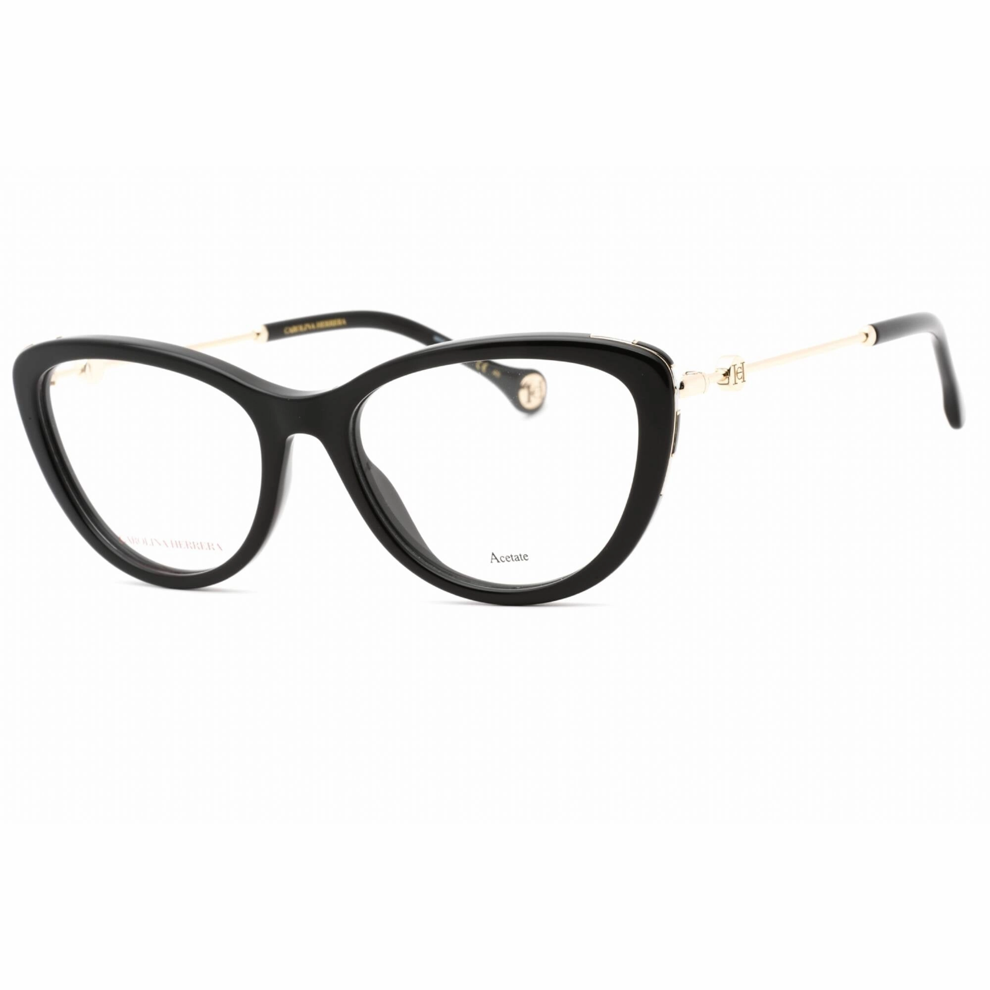 Carolina Herrera Women's Eyeglasses - Black Plastic Cat Eye Full Rim | CH 0021 0807