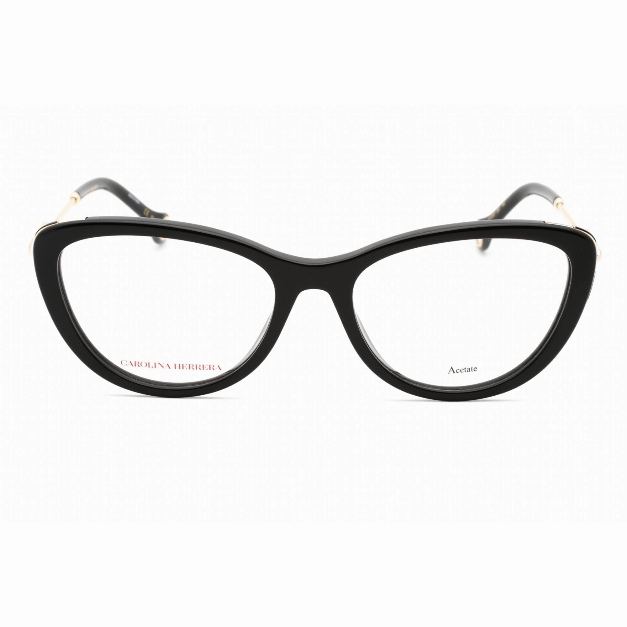 Carolina Herrera Women's Eyeglasses - Black Plastic Cat Eye Full Rim | CH 0021 0807