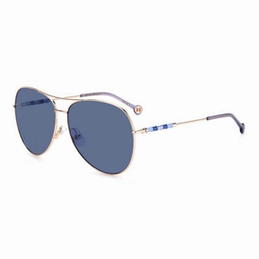 Carolina Herrera Women's Sunglasses - Blue Lens Gold Copper Frame | CH 0034/S 0DDB