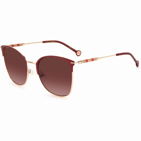 Carolina Herrera Women's Sunglasses - Burgundy Gold Cat Eye Frame | CH 0036/S 0YK9