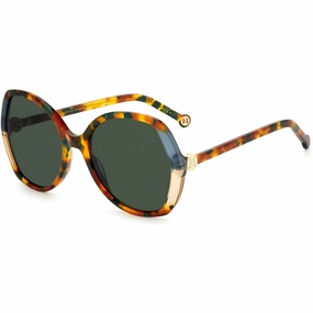 Carolina Herrera Women's Sunglasses - Green Havana Butterfly Frame | CH 0051/S 0YJE