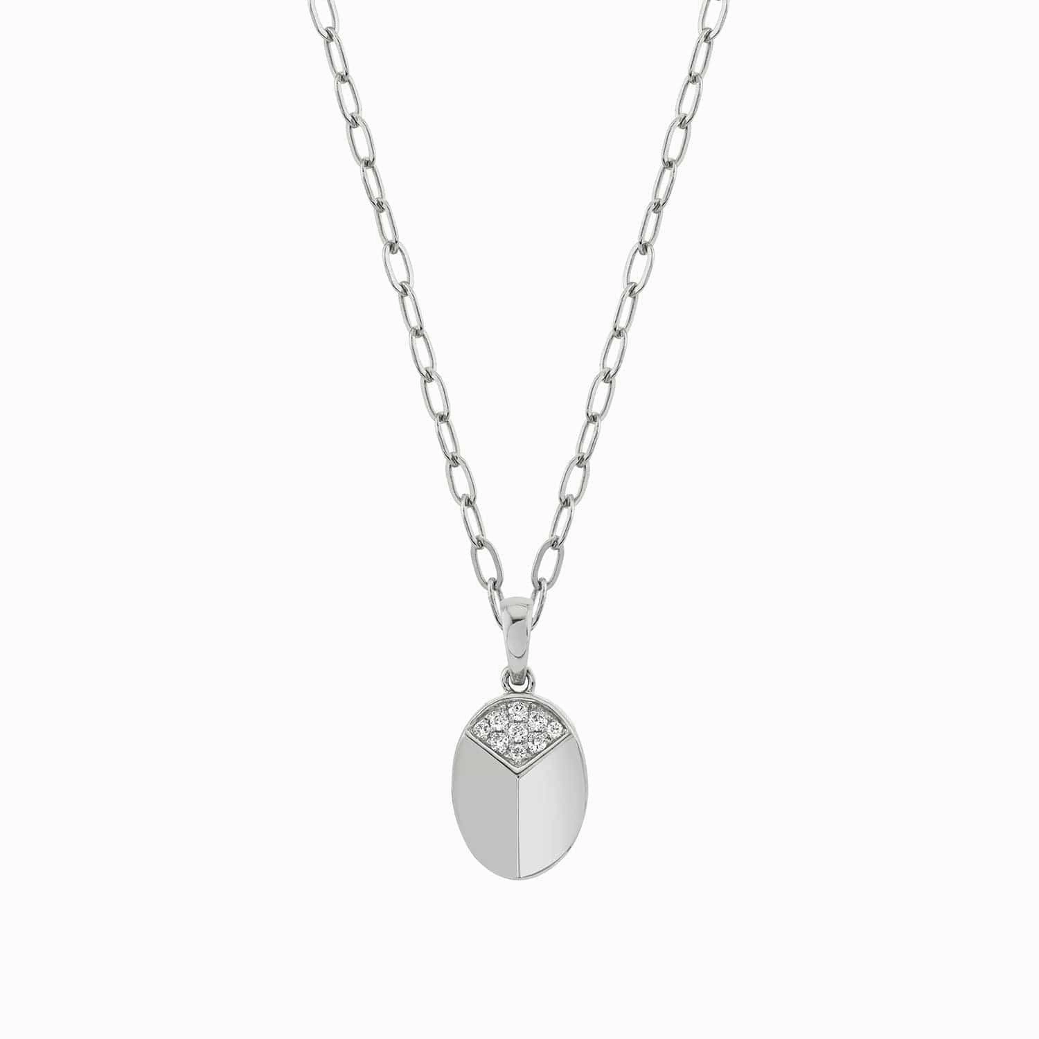 Carve Pendant with Pav P453YG