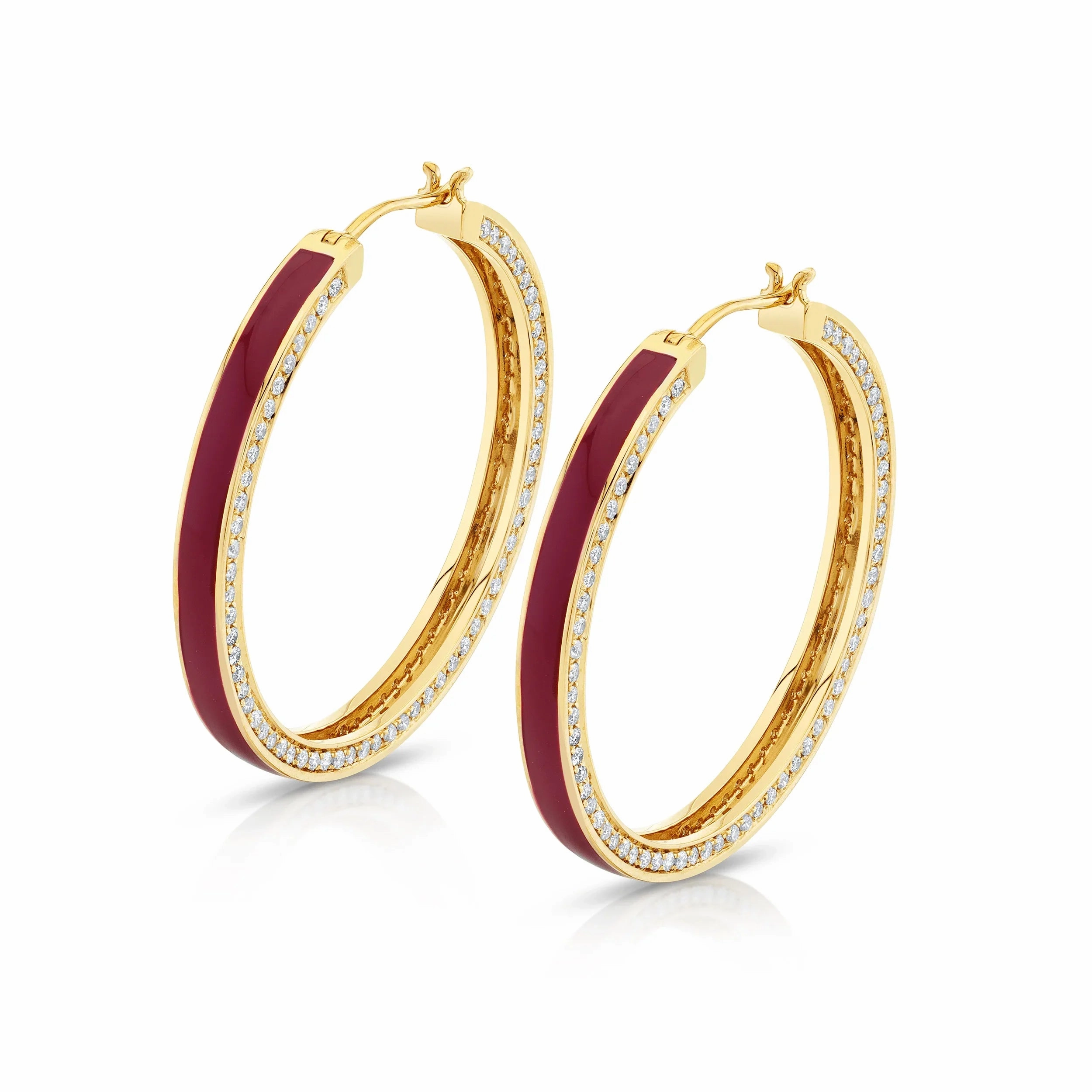 Chroma Pav Edge Hoop Earrings ER481