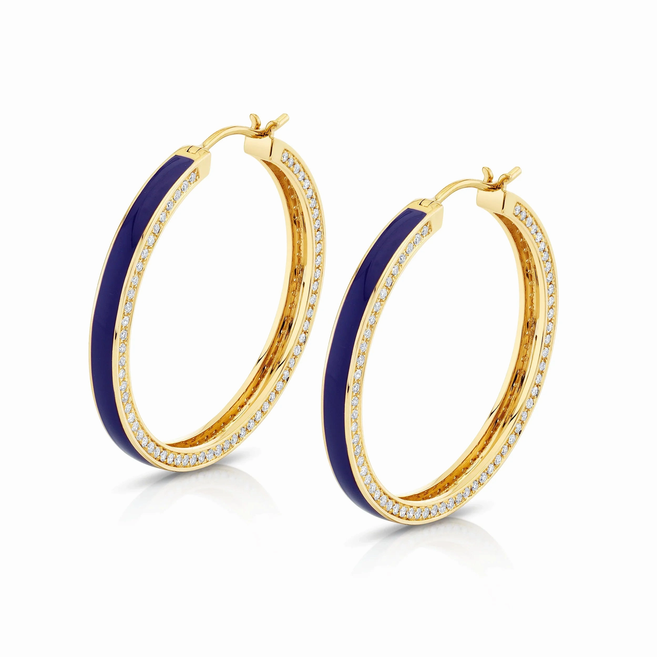 Chroma Pav Edge Hoop Earrings ER481