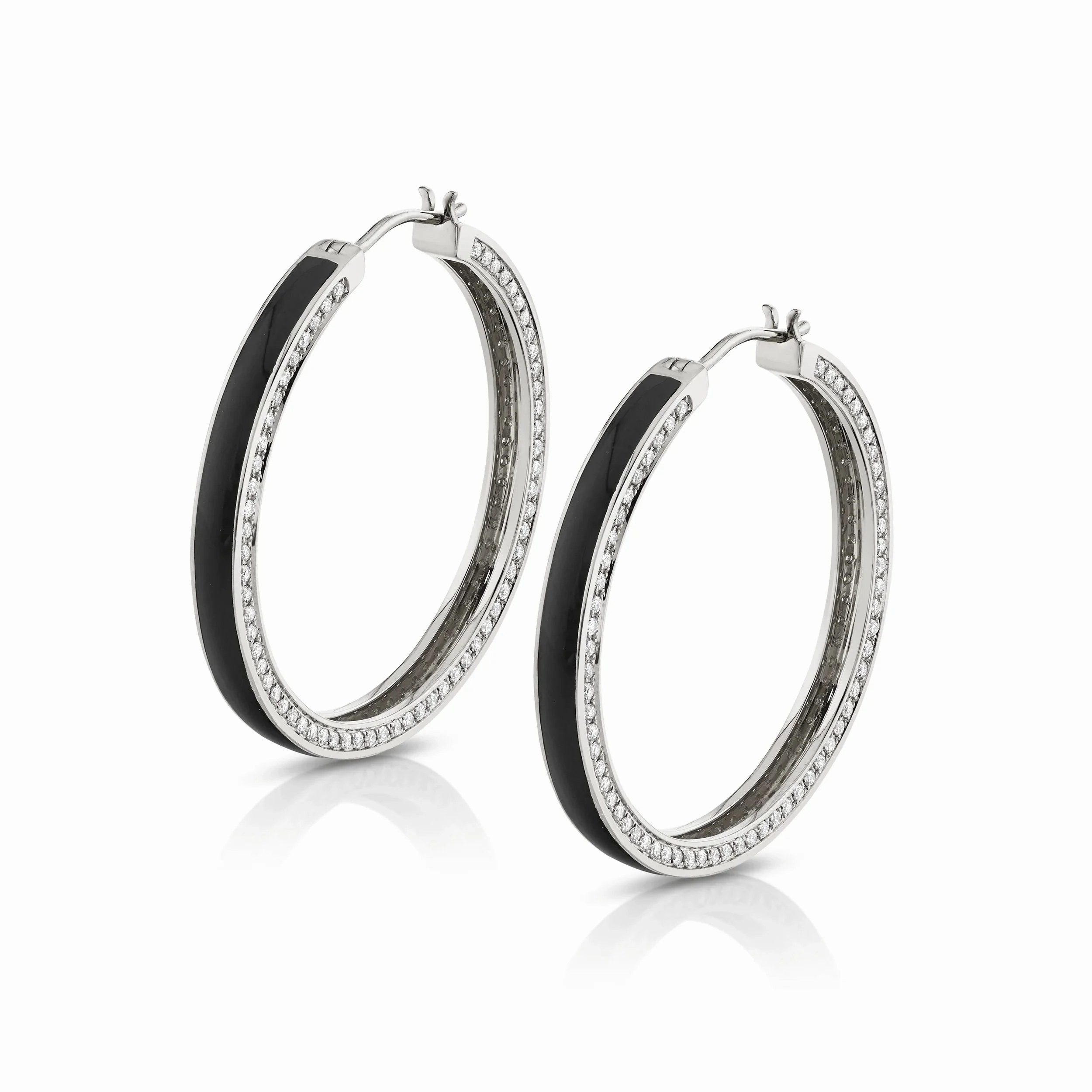Chroma Pav Edge Hoop Earrings ER481